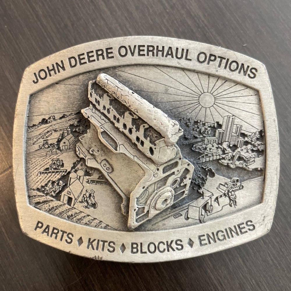 Vintage 1995 John Deere Overhaul Options Spec Cast Belt Buckle 1083/2000 Engine